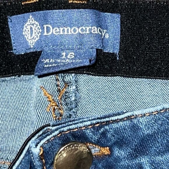 Plus Size Democracy Ab Solution Embroidered High Rise Jeans Size 16 36x28 #217 - Picture 2 of 6